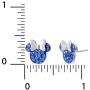 Disney Minnie Mouse Birthstone Jewelry for Women and Girls, Sterling Silver Pave Crystal Stud Earrings