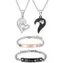 Long tiantian Her His Necklace Magnetic Bracelet for Couple Gift Couple Necklace