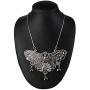 Efulgenz Boho Vintage Antique Ethnic Gypsy Tribal Indian Oxidized Silver Statement Peacock Pendant Long Necklace Jewelry