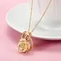 DEFAITH Real Rose Pendant Necklace 24K Gold Dipped, Best Gifts for her Wife Girlfriend Mother Women for Anniversary Valentines Day Birthday