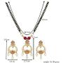 Aheli Classy Stone Beads Studded Pendant Mangalsutra Long Black Beaded Chain Indian Traditional Jewelry for Women