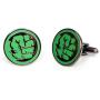 SharedImagination Incredible Hulk Cufflinks, Marvel Avengers Logo Tie Clip, Iron Man Jewelry, Ironman Captain America Tie Tack Present, Cuff Links Wedding Party Groomsmen Gift