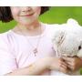 Gold Plated Cute CZ Teddy Bear Pendant Necklace and Earrings Jewelry Set for Girls Gift