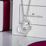 ELEGANZIA Heart Necklaces For Women Sterling Silver Girls Heart Necklace For Girlfriend Silver Necklace Heart Jewelry For Women Love Necklaces For Women Silver Love Heart Pendant Necklace For Women