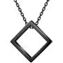 Beautlace Triangle Necklace Silver/18K Gold/Black Gun Plated Minimalist Geometric Triangle Pendant Multilayered Choker Sets for Couples and Lovers