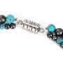 Elegant Womens Hematite Magnetic Therapy Necklace with Healing Stones Pain Relief for Neck Arthritis Migraine Headaches Shoulders and Back (Regular, Turquoise)