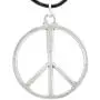 Trilogy Jewelry Pewter Classic Peace Sign 60s Hippie Pendant on Leather Necklace Trilogy Jewelry Pewter Classic Peace Sign 60s Hippie Pendant on Leather Necklace