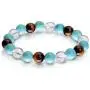 Triple Stone Ultimate Student Bracelet – Studying, Mental Focus and Memory – Turquoise – Crystal Quartz – Tiger Eye – Bracelet for Student – Focus Bracelet - Gemstone Beaded Stretch Bracelet (10mm)