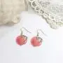 New Japanese Summer Pink Cute Peach Long Earrings for Women Fruit Earring Party Jewelry aesthetic Accessories Gifts