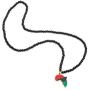 Okuna Outpost Traditional Africa Necklace with Country Pendant for Men and Women (Black, 30 in)