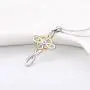 YFN Cross Necklace 925 Sterling Silver Celtic Knot Cross Infinity Heart Love Pendant Necklace 18'' YFN Cross Necklace 925 Sterling Silver Celtic Knot Cross Infinity Heart Love Pendant Necklace 18''