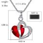 yfstyle Heart Necklace Heart Earrings Sets for Women Hypoallergenic Cubic Zirconia Drop Earrings Crystal Love Heart Pendant Necklaces Jewelry Gifts for Mother Wife Girlfriend