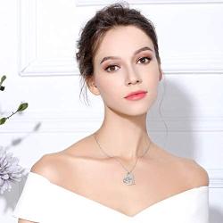 AEONSLOVE Sterling Silver Butterfly Necklace for Women, Heart Pendant Butterfly Jewelry Gifts for Girls Girlfriend, 18'' Chain