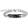 MMTTAO 2Pcs Couple Bracelet for His and Her Matching Sets Cubic Zirconia Titanium Stainless Steel Friendship Relationship Personalized Distance Chain Bracelet for Women Men Lover Promise Jewelry Gifts