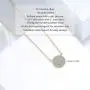 Spoil Cupid 14K Gold Plated 925 Sterling Silver Cubic Zirconia Disc Necklace With Circle Pendant 12mm Diameter, 18 Inch