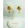 Detail Heart Drop Dangle 24k Gold-plated 24K 22K Thai Baht Yellow Gold Earrings Jewelry Gold for Women