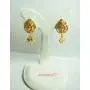 Detail Heart Drop Dangle 24k Gold-plated 24K 22K Thai Baht Yellow Gold Earrings Jewelry Gold for Women