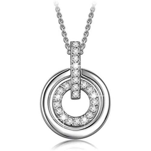 LADY COLOUR Necklace for Women Jewelry Made with Crystals from Austria Birthday Anniversary for Wife Girlfriend Sister with Gift Box, Soft Cloth