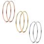 Udalyn 3 Pairs Stainless Big Hoop Earrings Set Clip On Hoop Earrings For Women Large Non Pierced Earring Jewelry 40/50/60mm