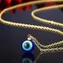 Hicarer 4 Pieces Evil Eye Necklace with Evil Eye Bracelet Set Evil Eye Necklace Chain Turkish Blue Eyes Amulet Pendant Necklace Amulet Lucky Bracelets with Card for Women Men Hicarer 4 Pieces Evil Eye Necklace with Evil Eye Bracelet Set Evil Eye Necklace Chain Turkish Blue Eyes Amulet Pendant Necklace Amulet Lucky Bracelets with Card for Women Men