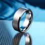 MISTERINGS Basic 6mm 8mm Tungsten Carbide Wedding Rings for Men Black Matte Finish Beveled Edge Comfort Fit Band