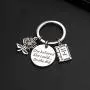 ENSIANTH Inspirational Gift The Beast Jewelry A Tale As Old As Time Keychain Princess Keychain Wedding Gift for Her