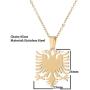 Albanian Eagle Pendant Necklaces Animals Pendant Women Necklaces Girls Birthday Gift for Girlfriend Jewelry Stainless Steel Necklace
