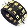 Nsitbbuery Punk Rivet Bracelet Spike Wide Leather Wristband Bracelet Nsitbbuery Punk Rivet Bracelet Spike Wide Leather Wristband Bracelet
