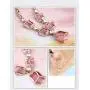 Rose Gold Plated Pink Tulip Flower Statement Necklace Rose Gold Plated Pink Tulip Flower Statement Necklace