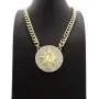 GWOOD 5 Percenter 7 Star Gold Color Pendant with 18 Inch Cuban Necklace GWOOD 5 Percenter 7 Star Gold Color Pendant with 18 Inch Cuban Necklace