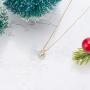 ZRU Dainty Necklace for Women, 18K Rose Gold/Gold/White Gold Plated Simple Pendant Necklace with Cubic Zirconia, Valentines Day Gift Birthday Gifts for Teen Girls Girlfriend Wife Her