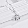 KINGWHYTE Star of David Necklace for Men Women 925 Sterling Silver Black White Cubic Zircoina Pendant Magen David Israel Jewelry 18+2''