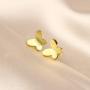 Butterfly Earrings Women, Studs Gold Danity Small Cute Minimalist Sensitive Ear Hypoallergenic Fashion Gift Girlfriends Mom Sister Aunt Friend Classmate Jewelry