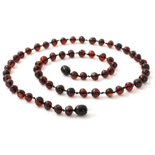 TipTopEco Baltic Amber Necklace for Adults (Women and Men) - 17.5 Inches Long - Polished Beads