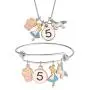Aesnefe Unicorn CupCupcake Charm Bracelet Birthday Number Necklace with 3rd 4th 5th 6th 7th 8th 9th Birthday Gifts for Girls Kids 2 Packs