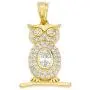 10k Real Solid Gold Owl Pendant Set with Cubic Zirconia Stones, Graduation Gift Charm for Knowledge and Good Luck 10k Real Solid Gold Owl Pendant Set with Cubic Zirconia Stones, Graduation Gift Charm for Knowledge and Good Luck