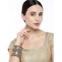 Aheli Traditional Wedding Designer Silk Thread Faux Stone Studded Bridal Bangle Set Chuda Indian Ethnic Bollywood Fashion Jewelry for Women