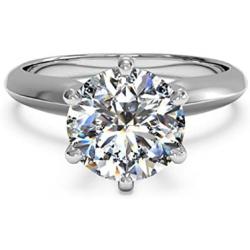 espere 3 Ct CZ Solitaire Engagement Ring Sterling Silver White Gold Plated