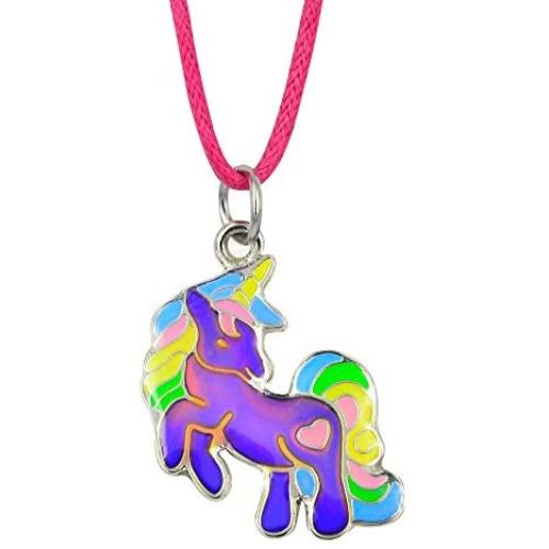 Fun Jewels Fairy Tale Cute Unicorn Pendant Color Change Mood Necklace Gift For Girls