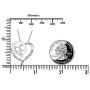 S925 Sterling Silver Christian Heart Inspirational Faith Verse Pendant Necklace for Women Teen Girl Gift