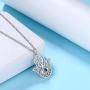 Evil Eye Hamsa Hand of Fatima Jewelry Set Women 925 Sterling Silver Hamsa Hand Evil Eye Ring Earrings Necklace Set Amulet Jewelry Set Best Gift for Girlfriend Wife Mom