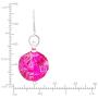 SUVANI Hand Blown & Hand Painted Glass Fuchsia Pink Seashell Necklace or Dangle Earrings
