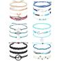 LOYALLOOK 20PCS Beach Wrap Vsco Bracelets Ocean Wave Strand Bracelets Waterproof Handmade Friendship Bracelets Braided Rope Bohemian Anklet Bracelet Adjustable