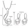 OneSight Sterling Silver Freshwater Cultured Pearl Jewelry Necklace Earrings Set for Women (White Pearl Or Black Pearl) OneSight Sterling Silver Freshwater Cultured Pearl Jewelry Necklace Earrings Set for Women (White Pearl Or Black Pearl)
