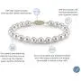 The Pearl Source 14K Gold 7-8mm AAAA Quality Round White Freshwater Cultured Pearl Bracelet for Women The Pearl Source 14K Gold 7-8mm AAAA Quality Round White Freshwater Cultured Pearl Bracelet for Women