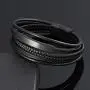 Jovivi 2 Pcs Bead Bracelet for Men Women Lava Rock Essential Oil Diffuser Bracelet Black Leather Natural Stone Beaded Bracelet Set Stainless Steel Cuff Bangle Adjustable Jovivi 2 Pcs Bead Bracelet for Men Women Lava Rock Essential Oil Diffuser Bracelet Black Leather Natural Stone Beaded Bracelet Set Stainless Steel Cuff Bangle Adjustable