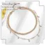 Ckecharfa Boho Layered Crystal Necklaces Gold Star Pendant Necklace Summer Beaded Choker Neck Chain Adjustable Jewelry Accessory for Women and Girls