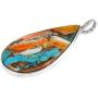 Spiny Turquoise Pendant Necklace in Sterling Silver 925 (Select Style)