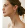 Jertom 14K Gold Plated Stud Earrings, Drop Dangle Long Earrings, Fashion Jewelry for Women Girls