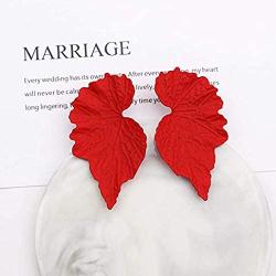 GUOXIAOMEI Bohemian Leaf Statement Earrings Lightweight Summer Dangle Earrings Boho Drop Stud Earrings for Women Girls